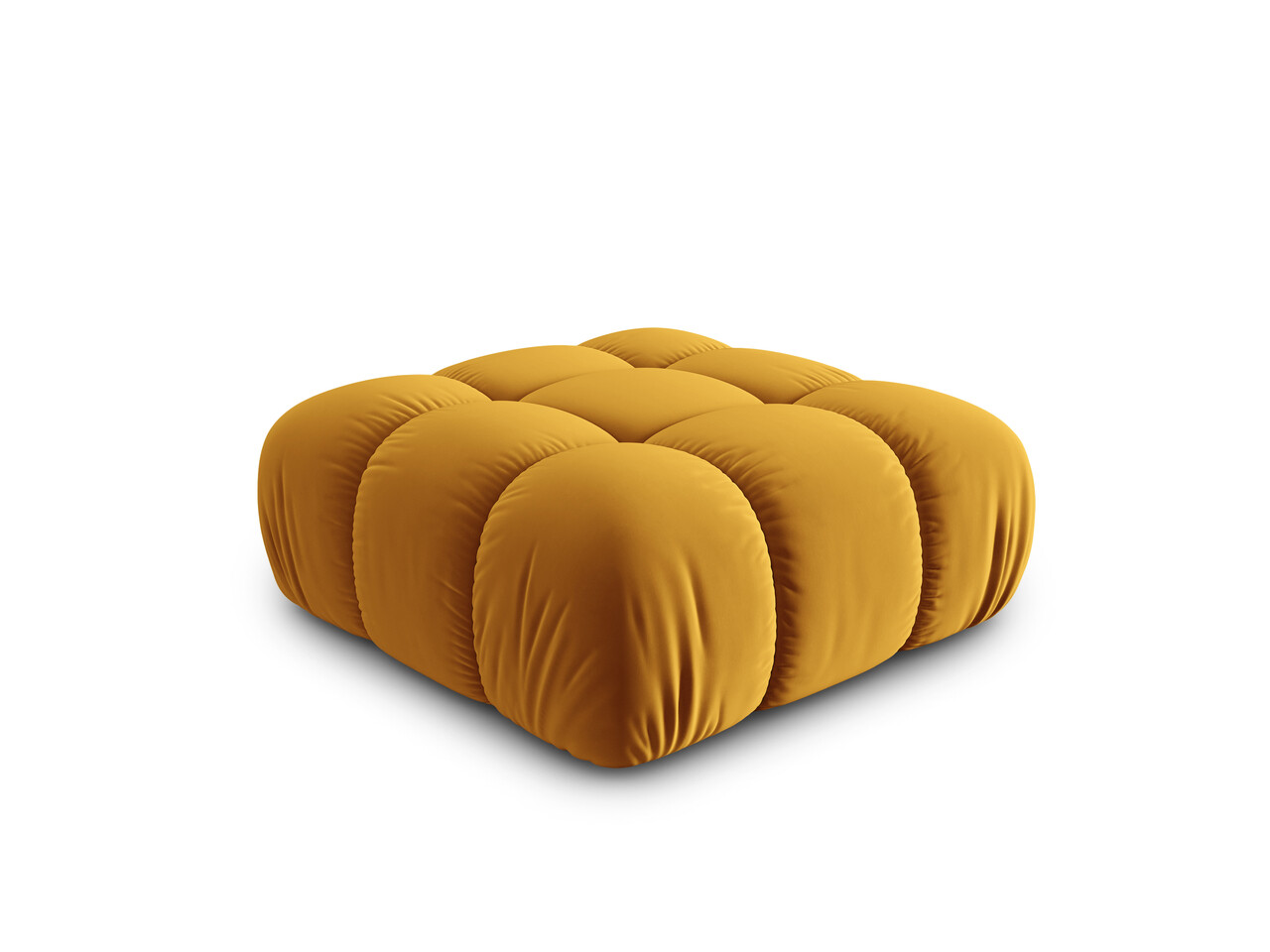 Taburet, Bellis, Micadoni Home, BL, 94x94x43 cm, catifea, galben - view 2