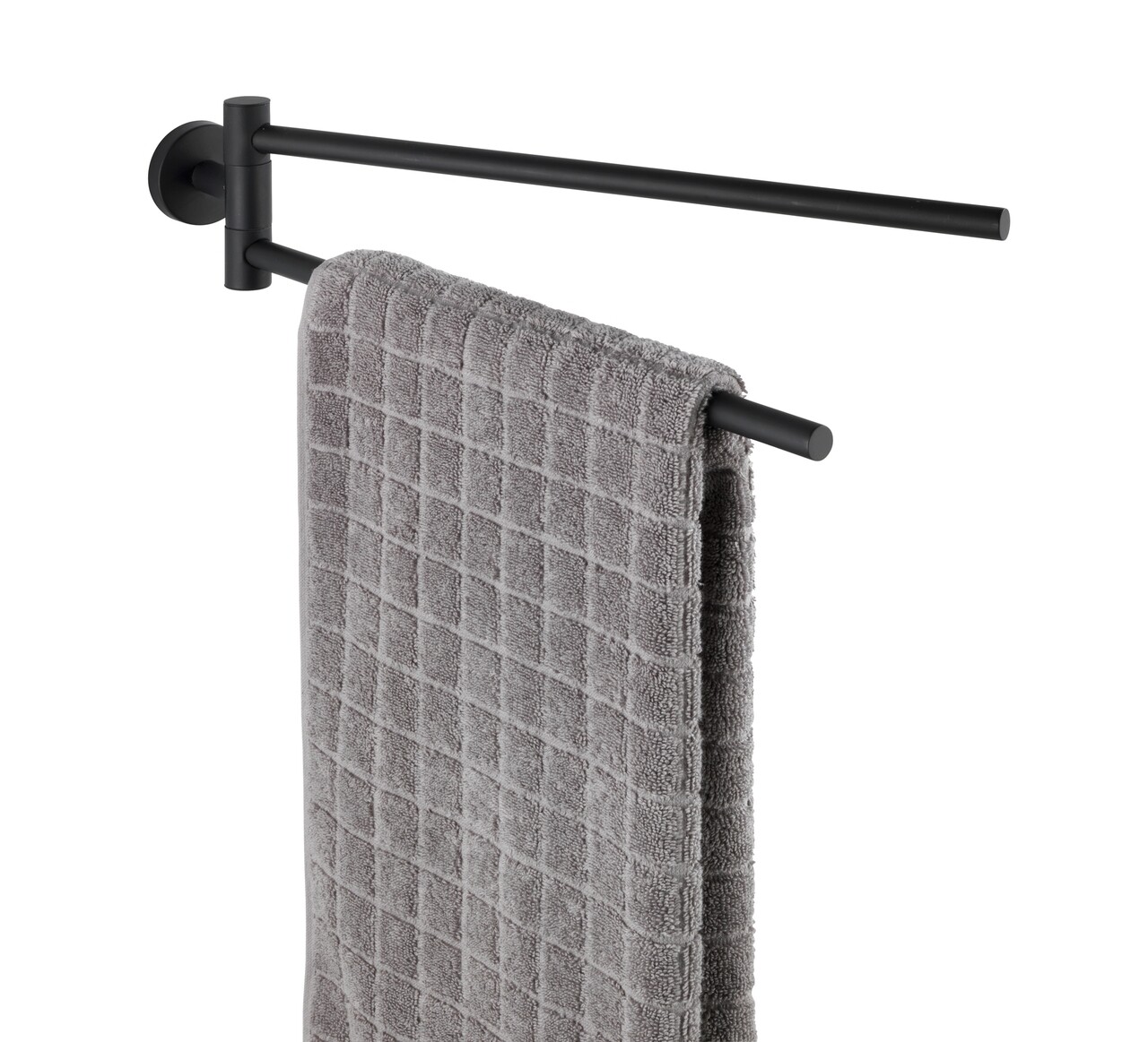 Suport pentru prosoape, Wenko, Bosio Black Matt, 5.5 x 9 x 43 cm, inox - 1 | YEO