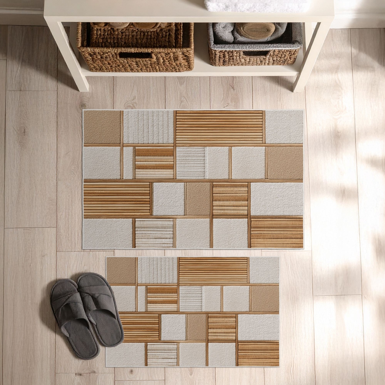 Set covorase de baie, L'essentiel Maison, Asr37, Portocaliu