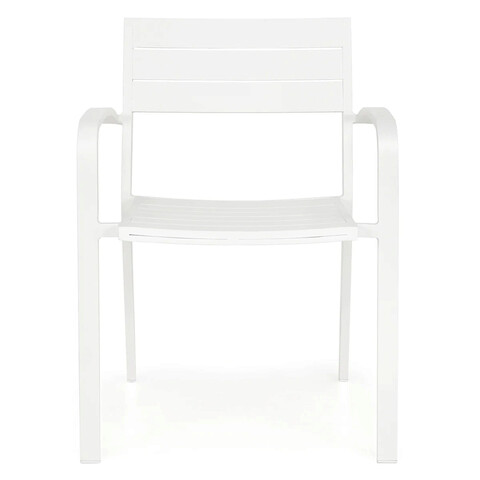 Scaun suprapozabil Haven, 57x61x80.5 cm, aluminiu, alb
