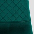 Scaun Noir, Homla, 52x44x85 cm, metal/catifea din poliester, verde