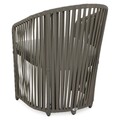 Fotoliu dining, Milano, L.62 l.64 H.86, aluminiu, gri/alb