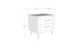 Noptiera, Kalune Design, Night, 50x55x40 cm, PAL, Alb/Negru