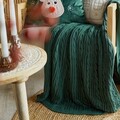 Patura New Mjolby, Homla, 130x170 cm, bumbac, verde