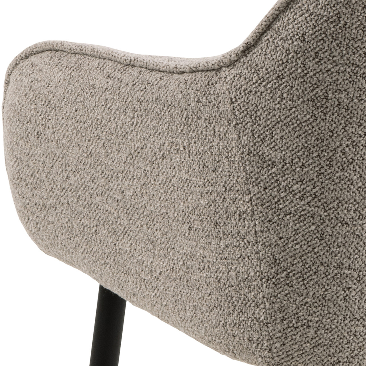 Scaun Brooke, Actona, 58x55x83 cm, tesatura Boucle/otel, bej - view 4