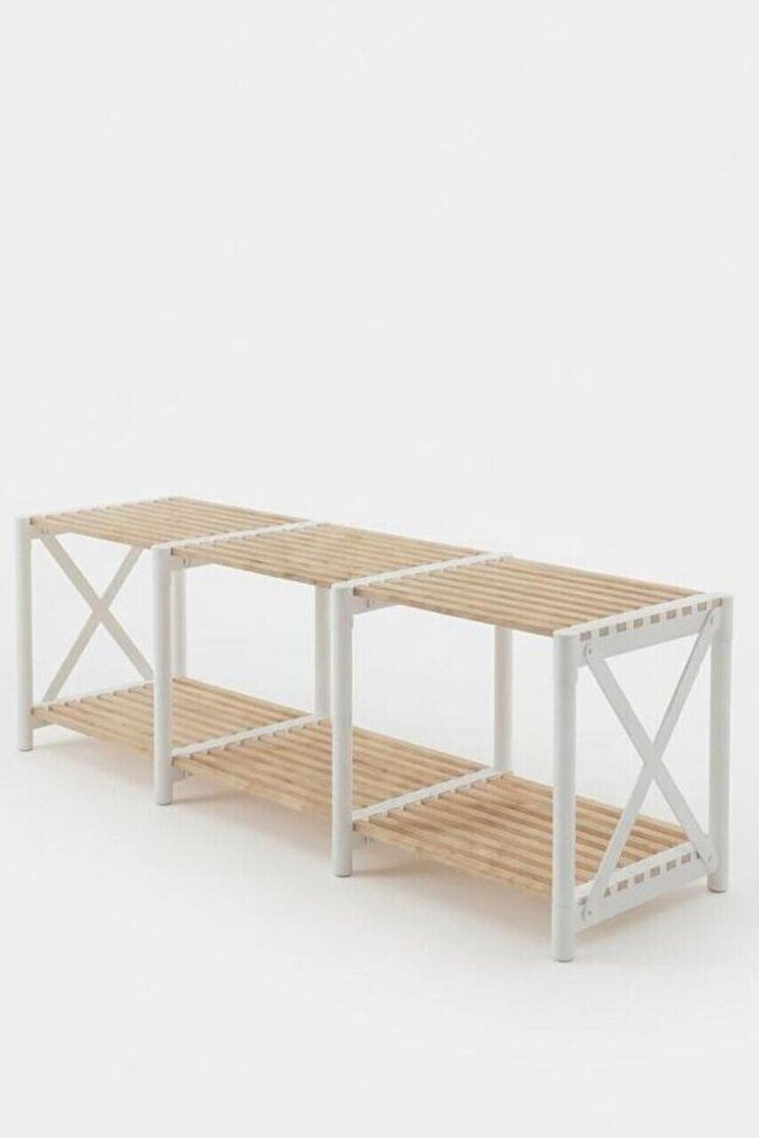Comoda TV, Hanah Home, Tv Unit, 110x40x38 cm, PLASTIC LEMN, Alb — imaginea 4