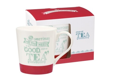 Cana in cutie cadou, cup of tea, churchill, portelan fine bone china, 300 ml