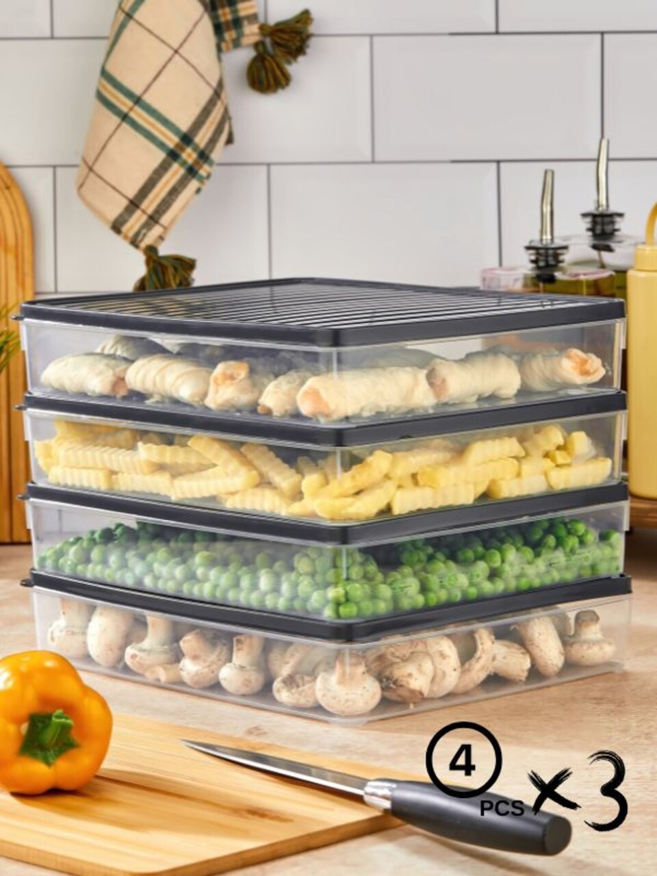Set recipiente depozitare, Hermia, 452PTR1154, Antracit - view 3
