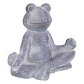 Decoratiune, Frog, Creaciones Meng, 7.8x10.8 cm, magneziu, gri
