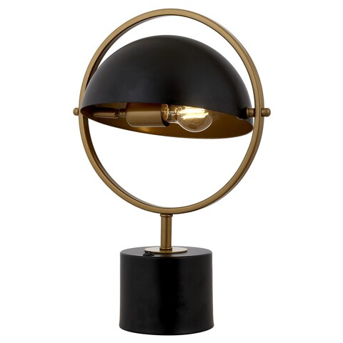 Lampa de masa, ml-9132-1bsy, aurora, 30 x 50 cm, 1 x e27, 60w, negru/aramiu antic