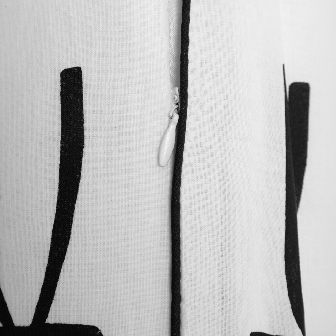 Lenjerie de pat King Size, Carnival, Homla, 3 piese, 200x220 cm, bumbac, alb/negru - view 6