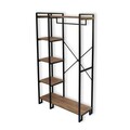 Cuier de perete, Puqa Design, Rex, 34x90x163 cm, PAL, Pin Atlantic / Negru