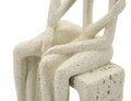 Figurina /sculptura decorativa Stons Couple, Mauro Ferretti, 11.5x9x25 cm, polirasina, crem