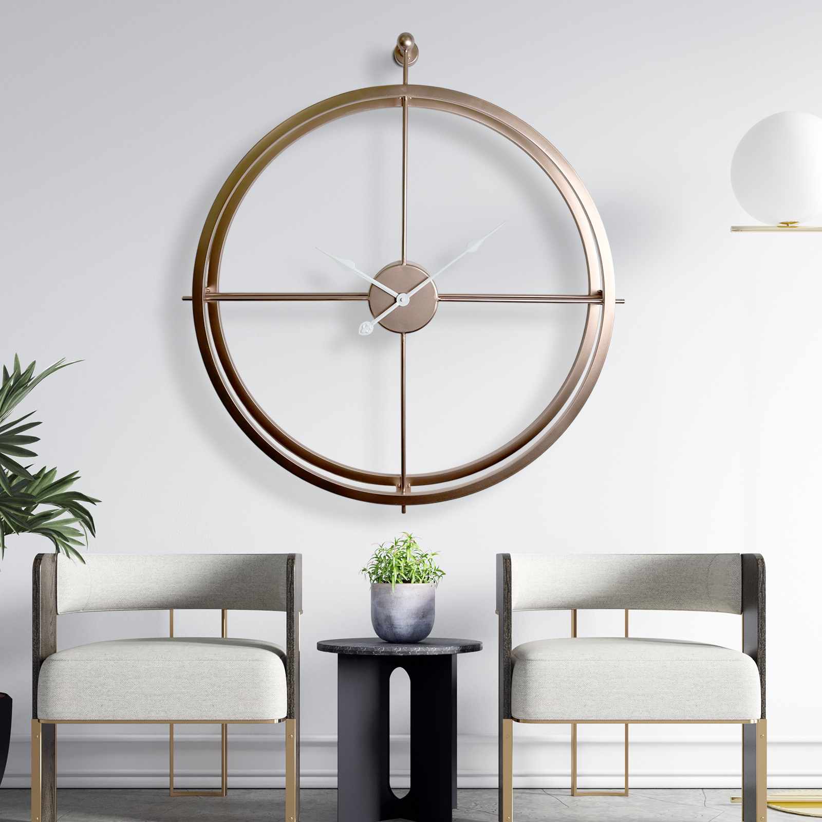 Ceas de perete, VLNT02BR, Metal, Dimensiuni: 75 x 85 cm, Multicolor