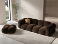 Canapea 4 locuri, Loretto, Cosmopolitan Design, 250x100x68 cm, catifea, ciocolata