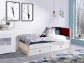 Pat pentru camera copilului Zara Quartz 202, Meblobed, cu 2 sertare, 80x180 cm, lemn de fag