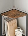 Corp biblioteca de colt cu 5 rafturi, Vasagle, 30x30x160 cm, PAL/otel, maro rustic