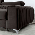 Coltar extensibil stanga 3 locuri ELTAP, LT-05LO, Grayson, 278x205x92 cm, lemn/poliester, gri inchis