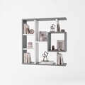 Corp biblioteca, Hanah Home, Yegane, 70.9x74.5x19.7 cm, Antracit/Alb