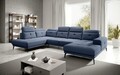 Coltar stanga 6 locuri ELTAP, LT-40GO, Bretan, 350x205x107 cm, lemn/poliester, albastru