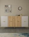 Consola, Olivia, Loop KB150, Stejar alb / safir