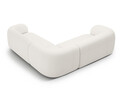 Coltar simetric 5 locuri, Kate, Micadoni, 252x252x76 cm, tesatura boucle, alb
