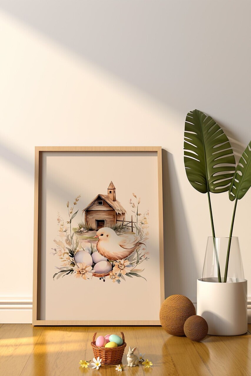 Tablou decorativ, Arteastermodel65-3348, MDF, Multicolor — imaginea 2