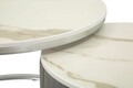 Set 2 masute de cafea Greys, Mauro Ferretti, 70x45 cm, 50x40 cm, lemn de pin/MDF/metal, gri/argintiu