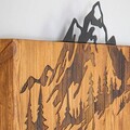 Decoratiune de perete, Nature, lemn/metal, 57.5 x 33 cm, negru/maro