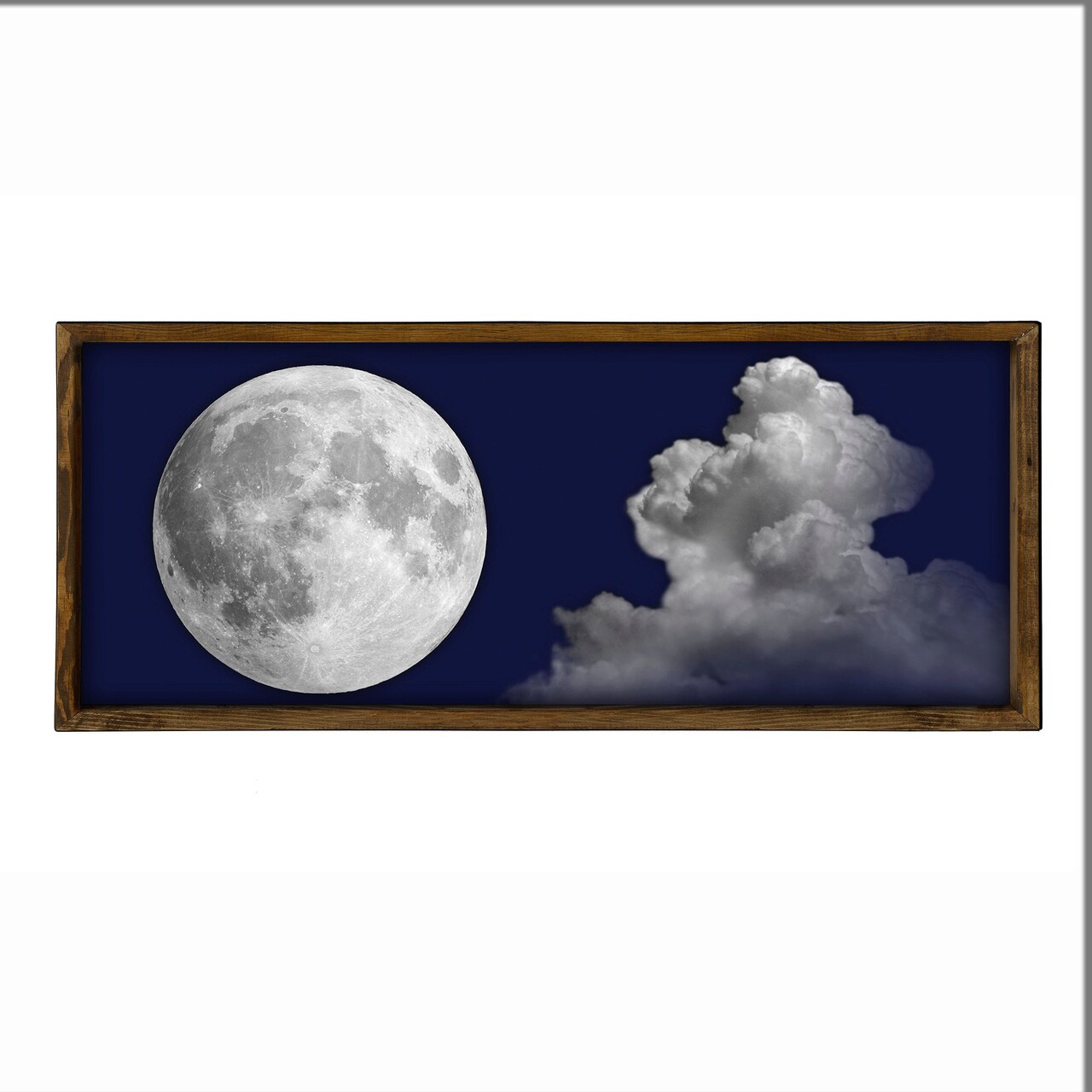 Tablou decorativ, BUL004, MDF, Imprimat UV, Albastru / Alb / Nuc