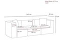 Canapea 3 locuri, Atelier del Sofa, 613LFS1113, Verde