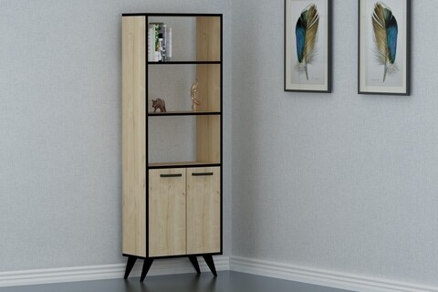 Biblioteca Diamond, Ametti, 60 X 35 X 180 Cm, Oak/antracit