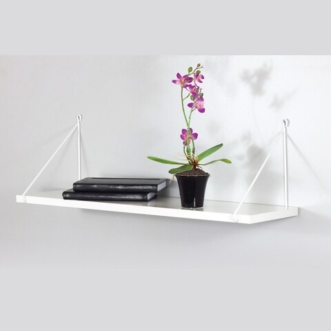Raft pentru perete armoni, decormet, 72x20x20 cm, alb