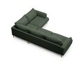 Coltar dreapta 4 locuri, Naomi, Micadoni Home, 280x195x75 cm, tesatura structurata, verde muschi