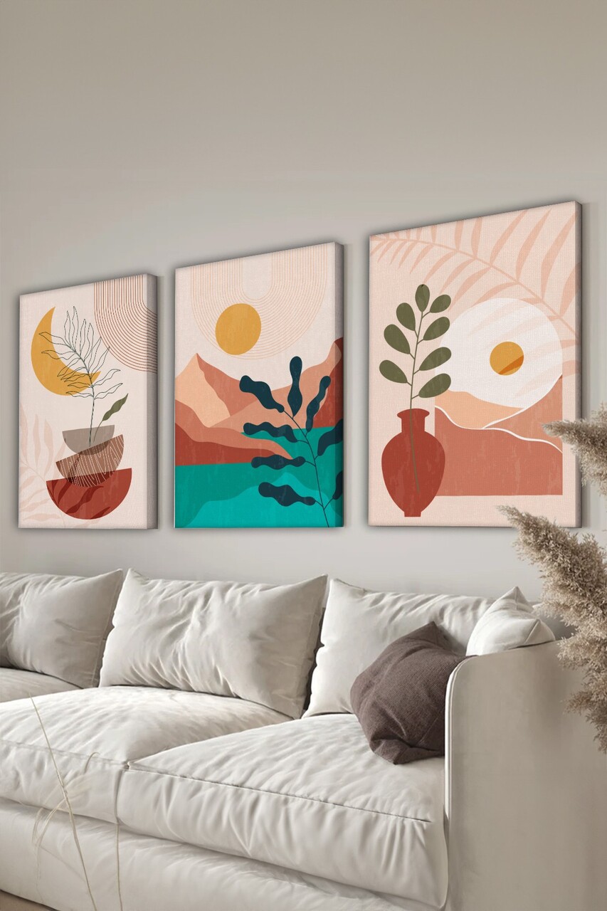 Set 3 tablouri decorative 3Cnvs12 Dimensiune: 20 x 30 cm (3 bucăți) Multicolor