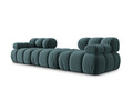 Canapea modulara 3 locuri, Bellis-51, Micadoni Home, 188x188x70 cm, catifea, turcoaz