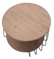 Masuta de cafea Tow, Mauro Ferretti, Ø70 x 44 cm, fier/MDF, negru/maro