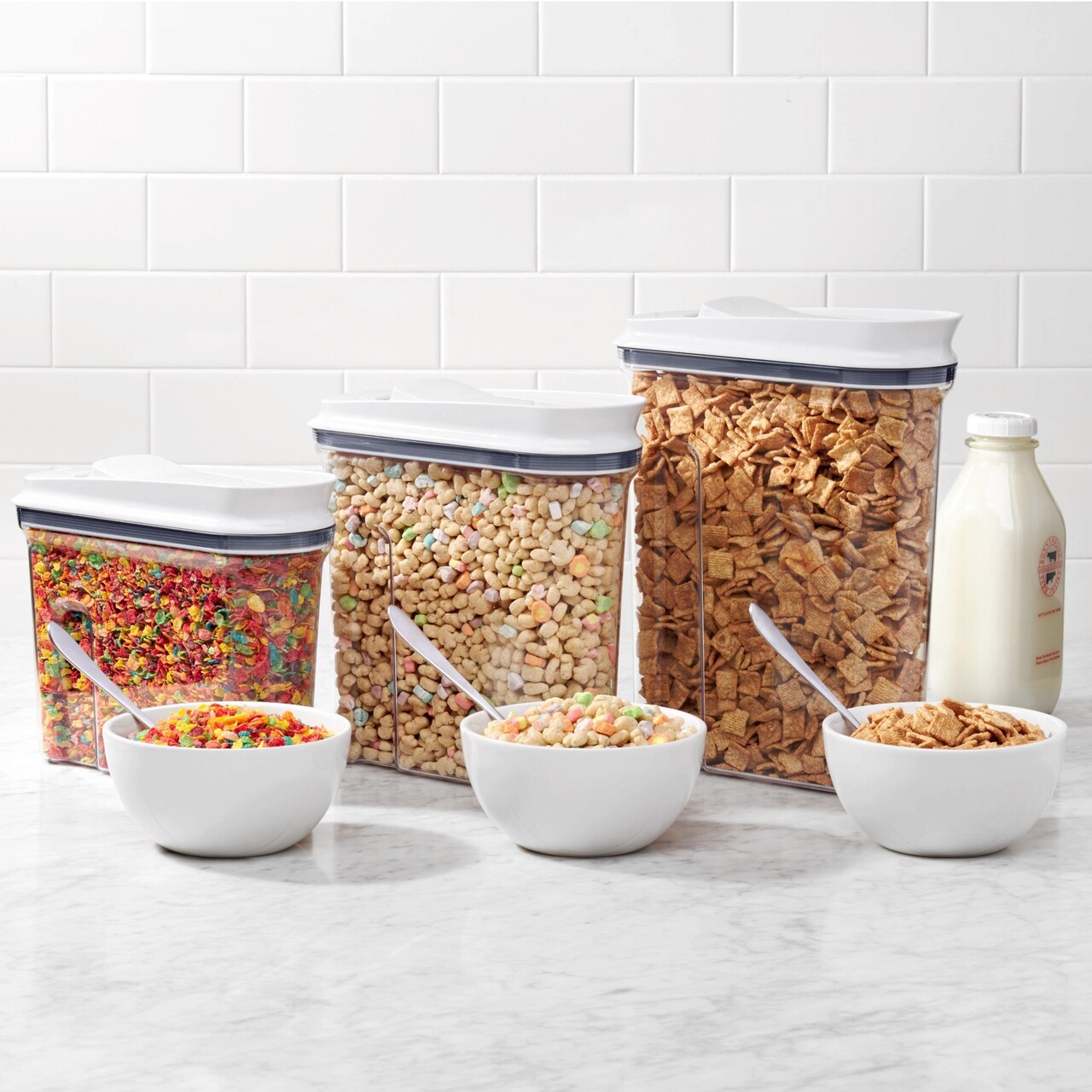 Recipient pentru cereale, plastic, 11 x 26 x 27 cm, 3,2L, "POP" - OXO - imagine 15