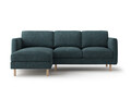 Coltar stanga 3 locuri, Eden, Micadoni, 223x150x90 cm, tesatura structurata, verde albastrui melanj