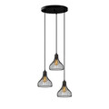 Lustra, Fulgor, 942FLG1621, Metal, Negru/Maro antic