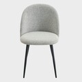 Scaun Fresca, Homla, 56x47x78 cm, metal/poliester, gri deschis
