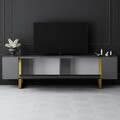 Comoda TV, Bexley, Yildiz, Antracit / Aur