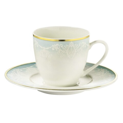 Set 6 cesti + 6 farfurii, kutahya porselen, bnkl12kt430927914, 50 ml, portelan, multicolor