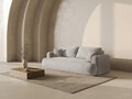 Canapea extensibila 3 locuri, Ella-193, Micadoni Home, 253x108x94 cm, tesatura structurata chenille, bej