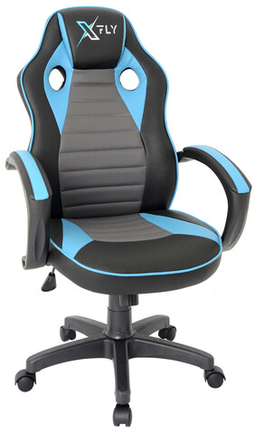 Scaun de birou, Seatix, XFly, 66x121x65 cm, Poliuretan, Albastru/Negru mezoni.ro
