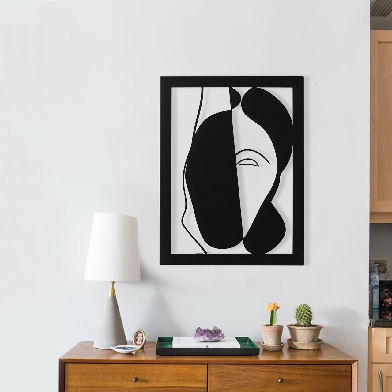 Decoratiune de perete, RT-AWD-014, Dimensiuni: 58,5 x 41 cm, Negru — imaginea 3