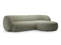 Coltar dreapta 3 locuri, Kate, Micadoni, 285x176x76 cm, tesatura structurata, verde muschi melanj