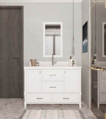 Set mobilier de baie (2 piese), jussara, yukon 48, alb
