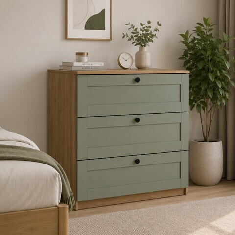 Dulap, Hanah Home, Lucas 1600-238, 80x73.5x42.5 cm, Nuc / Verde