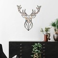 Decoratiune de perete, Deer, Metal, Latime: 60 cm / Inaltime: 65 cm, Multicolor